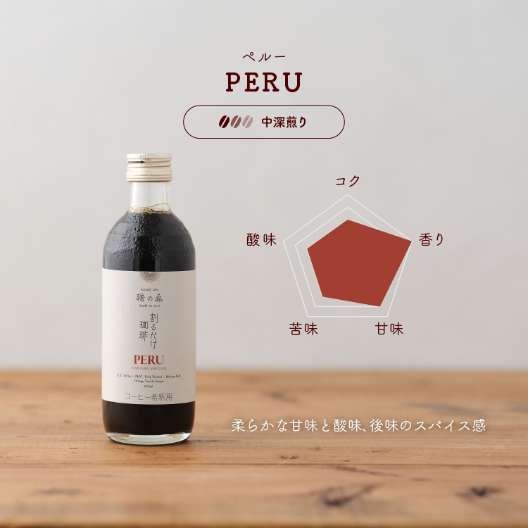 やわらかな甘みと酸味に、スパイスの余韻。コーヒー好きにこそおすすめ。